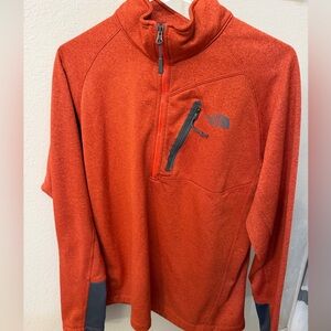 The North Face Men's Orange Performance 1/4 Zip Jacket